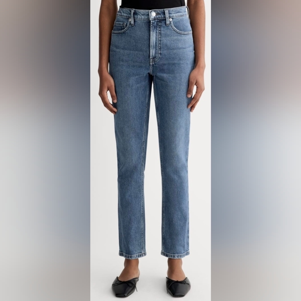 Everlane Women's the Orginial Cheeky blue organic cotton casual Jean Crop sz 28